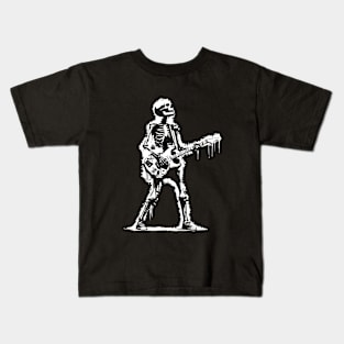 skeleton playing rock Kids T-Shirt